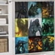 thumbnail image 5 of Titanes del Pacífico-theme 4-Piece Shower Curtain Set with Rugs, Waterproof Bathroom Decor Set Includes Bath Mat, U-Shaped Rug, Toilet Lid Cover and Curtain with Hooks, 5 of 6