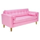 thumbnail image 2 of Sofa Retro 3c + 2 Pouf Felpa 04 Rosado, 2 of 6