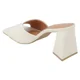 thumbnail image 3 of Sandalia Mujer Taco Ancho Alto Blanco Ecocuero Vizzano, 3 of 3