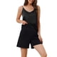 thumbnail image 4 of INSPIRE CHIC Camisola de Satén para Mujer con Escote en V y Tirantes Finos, Blusa sin Mangas de Seda para Ropa de Casa y Capas XX-Large Negro, 4 of 5