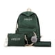 thumbnail image 1 of 3pcs/set Large Capacity Cute Backpack, Preppy College School Bookbag, Casual Travel Daypack Knapsack & Pencil Bag For Students Girls, 1 of 3
