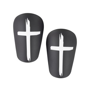 Ioensy - 2 Piezas Espinilleras De Fútbol Equipo Protector De Pantorrilla Adultos Niños Espinilleras Negro 8X5Cm