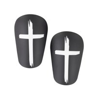 Ioensy - 2 Piezas Espinilleras De Fútbol Equipo Protector De Pantorrilla Adultos Niños Espinilleras Negro 8X5Cm