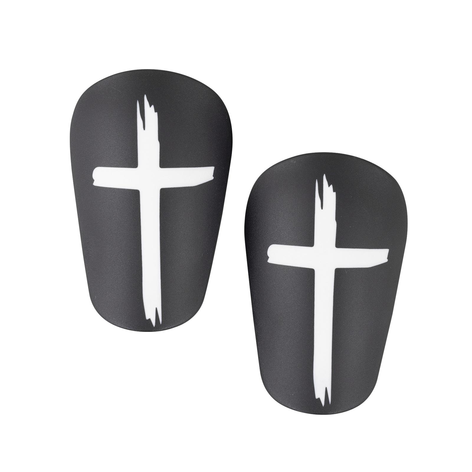 Ioensy - 2 Piezas Espinilleras De Fútbol Equipo Protector De Pantorrilla Adultos Niños Espinilleras Negro 8X5Cm