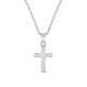 thumbnail image 1 of Collar con colgante de cruz lisa de plata 925 con cadena para niña y adolescentes, 1 of 2