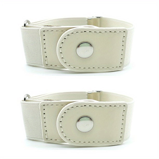 2pcs No Buckle Elastic Belts: Comfort & Style for Men & Women - Perfect for Jeans & Pants!