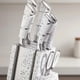 thumbnail image 2 of Set Cuchillos De Cocina 8 Piezas Marmoleado Blanco, 2 of 8