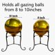 thumbnail image 5 of Soporte de bola de observación de 25 cm de altura para bolas de 20‑25 cm, negro, metal – 20 cm L x 20 cm A x 25 cm H, 5 of 9