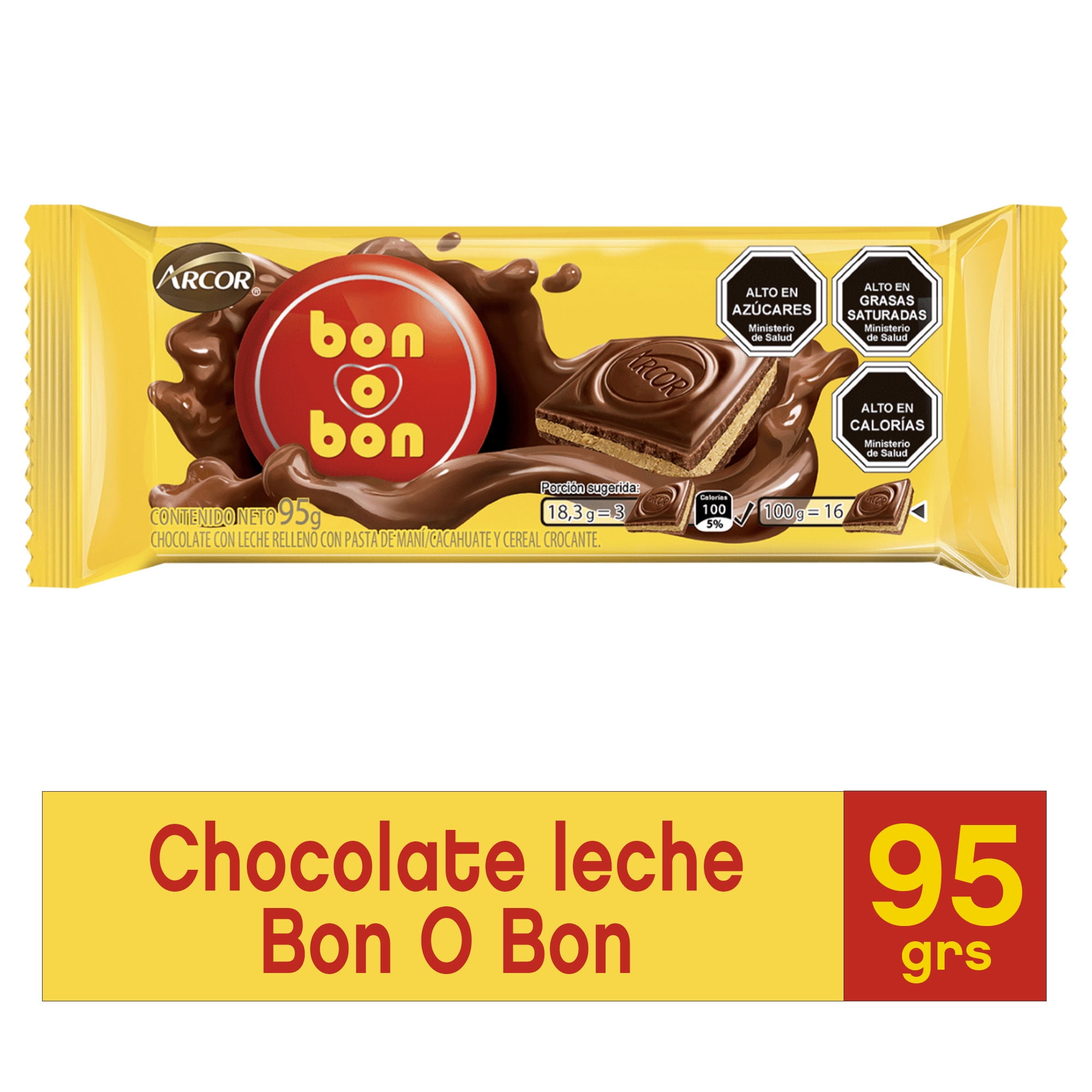 Chocolate Bon O Bon Leche 95 g Arcor