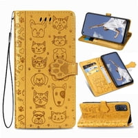 Funda Cartera Foxdock Para Oppo A52 / A72 / A92 , Flip Pu Con Relieve De Gatos Y Perros, Tarjetero Y Soporte