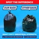 thumbnail image 4 of Bolsas de basura Tasker 240-250 L, resistentes, 50 bolsas con corbatas negras, 4 of 9