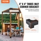 thumbnail image 2 of Kit de soportes para pérgola VEVOR, 4 x 4 pulgadas (tamaño interior 3,6 x 3,6), 4 unidades, 2 of 9