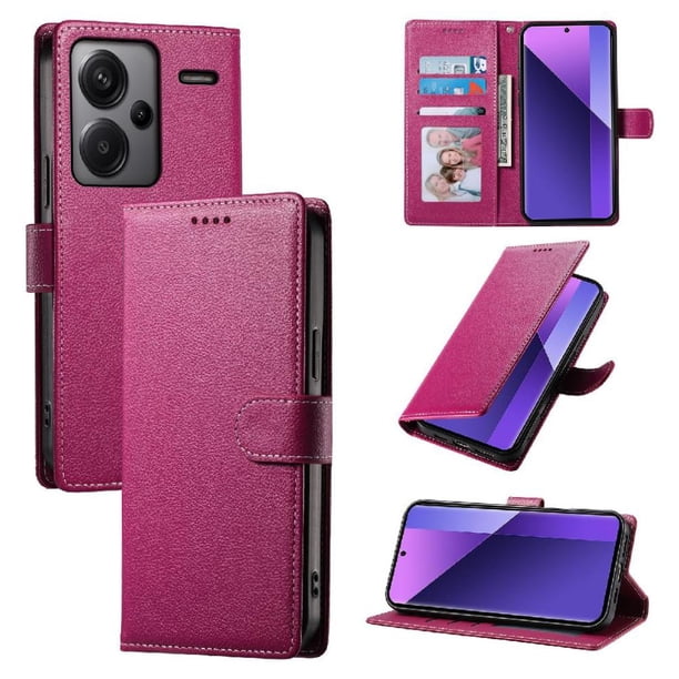 Funda para FOXDOCK Xiaomi Redmi Note 13 Pro Plus 5G– Cuero Premium, 3 ranuras para tarjetas, Protección contra impactos