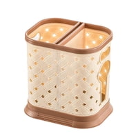 Bothyi - Cubiertos Cuchara Tenedor Estante De Almacenamiento Vajilla Divisor Cubiertos Estante De Secado M Beige