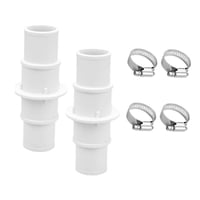 Magideal - Acoplamiento Del Conector De La Manguera De La Piscina Accesorios De 1-1/4"" O 1-1/2"" Fácil De Usar Para El Adaptador De Conexión De Dispositivos De La Con 4 Abrazaderas De Manguera