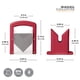 thumbnail image 2 of Cuchilla universal antiadherente Hoan para rebanar bagels con forma de guillotina, color rojo, 2 of 6
