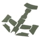thumbnail image 3 of Pegatinas Para Casco De Corte Alto, Accesorios Para Casco DIY MK, Almohadillas Adhesivas Exteriores, Verde, 3 of 5