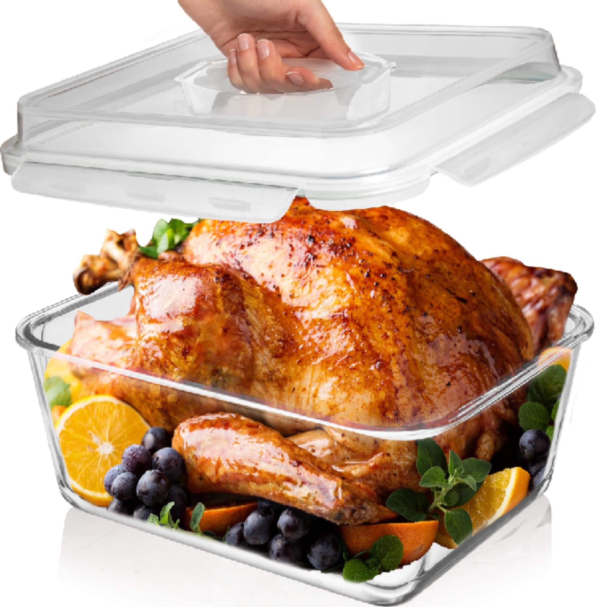 Recipiente De Vidrio Razab 6500 Ml Con Tapa Hermética