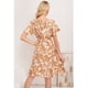 thumbnail image 3 of Vestido Corto Mujer Cruzado Manga Corta Estampado 3367, 3 of 3