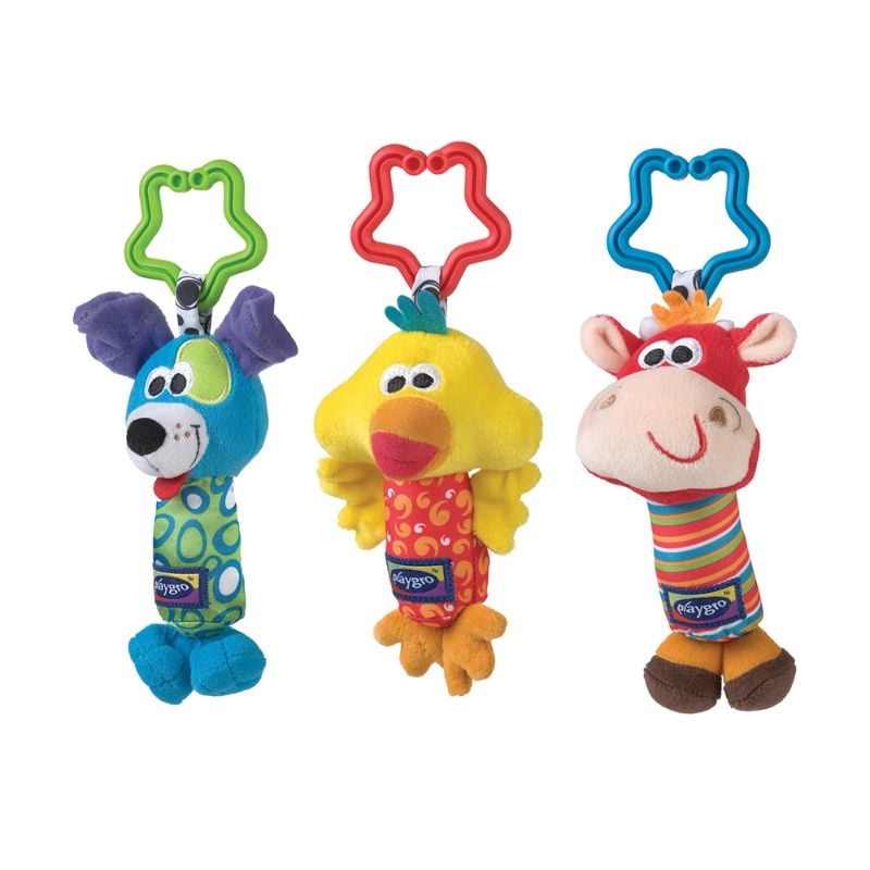 Playgro - Sonajeros Y Mordedores Trio Tintineable Multicolor