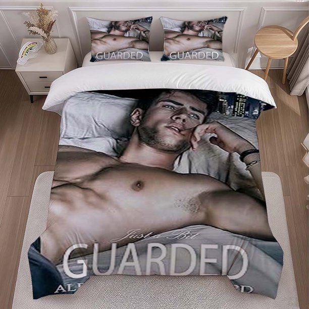 Just a Little Protected Three-Piece Printed Duvet Cover Set Themed Bedding Set with Duvet Cover and Pillowcases