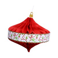 Bothyi - 4 Piezas 3D Navidad Panal Linterna De Papel Colgante Para Pared Año Nuevo Hogar Rojo