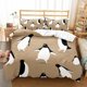 thumbnail image 2 of Cartoon Dancing Penguin Animal Print Quilt Duvet Cover Set Kids3-Piece Bedding Set, 2 of 5