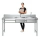 thumbnail image 2 of Lavafondos Doble Acero Inox. 175x60x90 cm. Secador izquierdo, 2 of 11