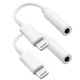 thumbnail image 1 of [Adaptador] Adaptador de auriculares Cirafon Lightning a 3,5 mm, paquete de 2, 1 of 7