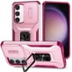 thumbnail image 1 of Funda Armada para Samsung Galaxy S23 con Tapa Deslizante y Soporte Magnético Giratorio Rosa, 1 of 5