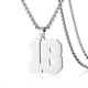 thumbnail image 1 of 1pc Stylish Stainless Steel Men's Athletes Number Pendant Necklace - Perfect for Baseball, Basketball, and Football Teams - Long Chain Necklace with Sports Number - Ideal Gift for Boys, 1 of 5