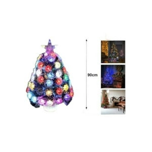 Genérico - Arbol De Navidad Mesa Navideño Con Estrella Luces 90 Cm