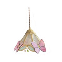 Ioensy - Lámpara Colgante Artesanal, Lámpara De Vidrieras Resistente Para Entrada De Pasillo Interior, Transparente