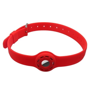 Ioensy - Collar Titular Mascota Perro Silicona Collar Suave Resistente Al Desgarro Rojo