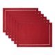 thumbnail image 1 of REGALWOVEN Manteles Rústicos Juego de 6 Manteles de Poliéster para Decoración de Mesa de Comedor Interior Exterior Lavable Mantel de Cocina Limpiar con Paño Burdeos 18*12in, 1 of 5