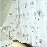 Wyj Hogar - Set De 02 Visillos Bordados Con Argollas 140X230 Cm Mod04