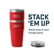 thumbnail image 2 of Vaso YETI Rambler, 590 ml, apilable, acero inoxidable, rojo, 2 of 3