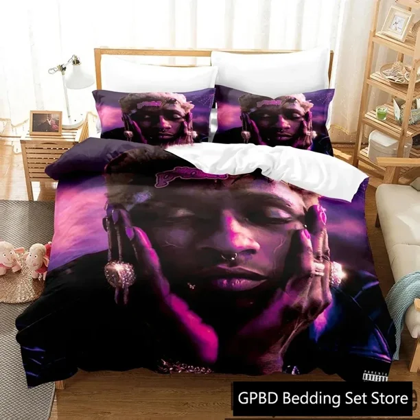 Young Thug Rapper Bedding Set Duvet Cover Bed Set Quilt Cover Pillowcase Comforter Boys Adult Bedding