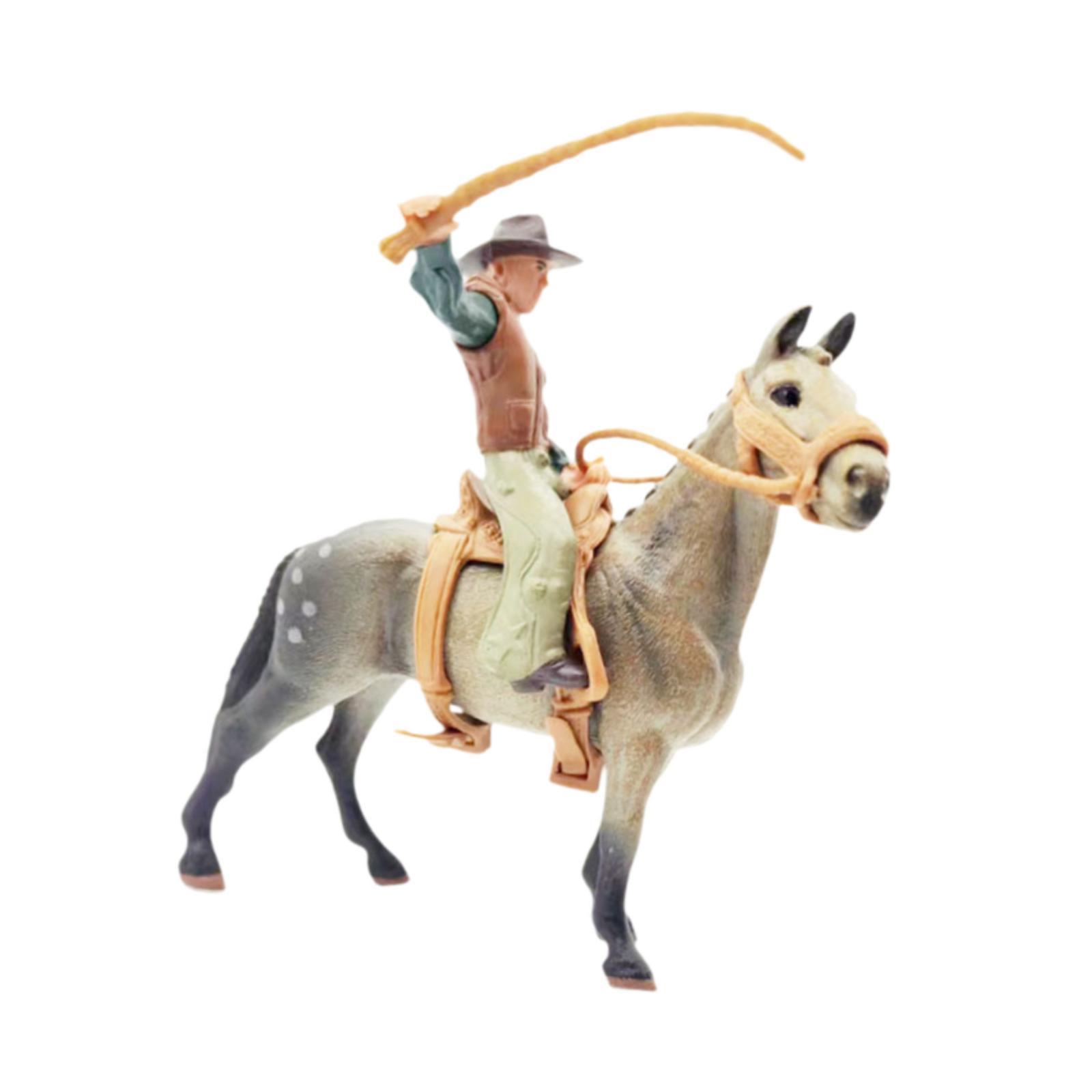 Magideal - Figura De Acción De Caballo Modelo Animal De Pvc Con Sillín, Juego De Simulación, Estatua De Vida Silvestre, Juguete Educativo Para Favores De Fiesta, Estilo B