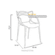 thumbnail image 3 of Pack 4 Sillas comedor y terraza Master polipropileno - Beige, 3 of 3