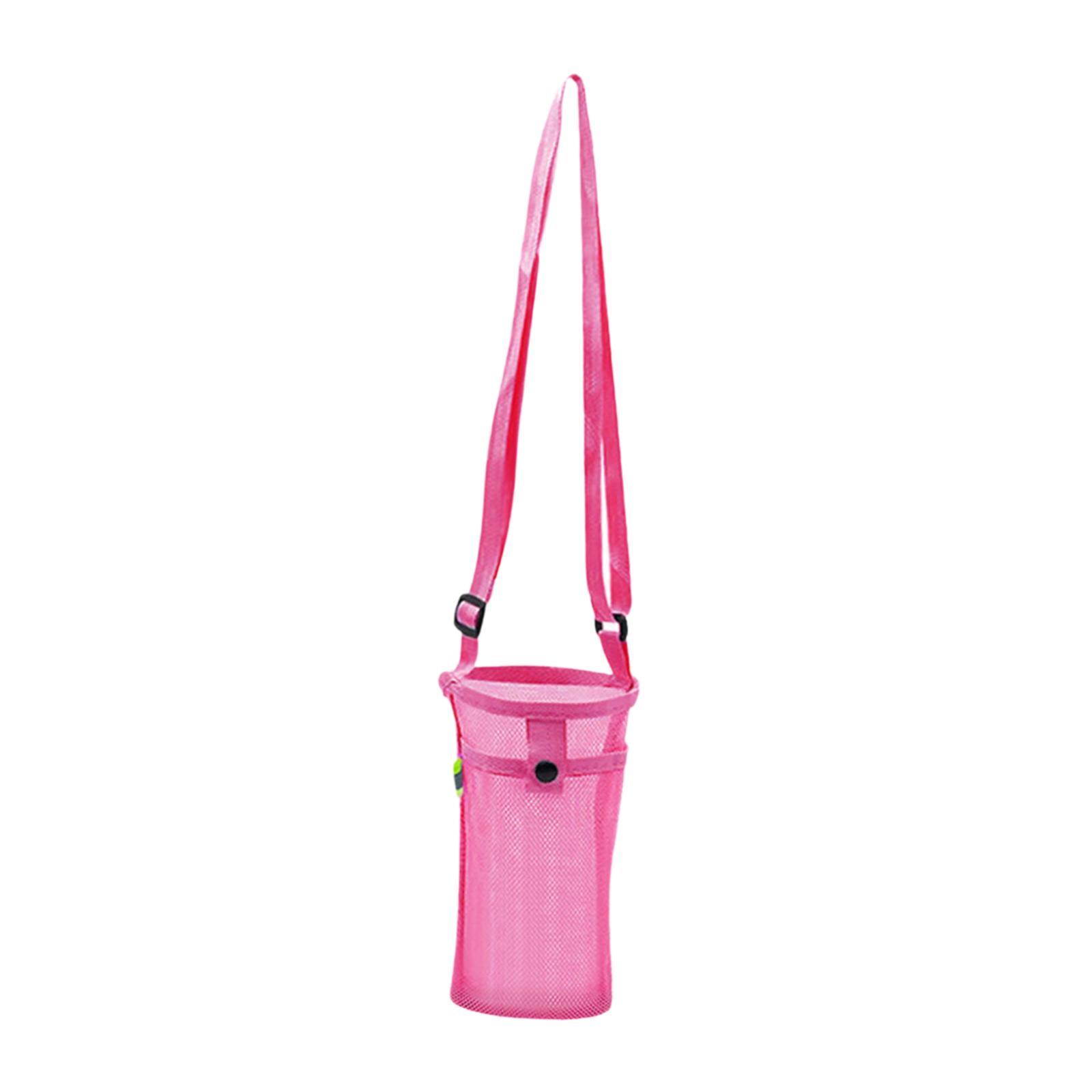 Magideal - Bolsa De Mano Para Botella De Agua, Estuche Para Botella De Agua, Bolsa Para Botella De Agua, Soporte Para Botella De Agua Para Acampar, Regalo, Escal Rosa Roja