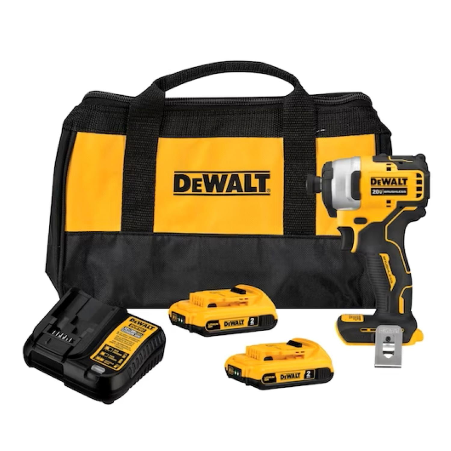 Atornillador De Impacto 20v Atomic Dcf809d2 Dewalt Amarillo 30x24x10
