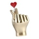 thumbnail image 5 of Corazón moderno Gesto Estatua Estatuilla Amor Mano Escultura Artesanía Gesto Figura para escritorio de oficina Exhibición Estantería Decoración Dorado, 5 of 5