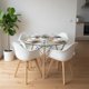 thumbnail image 1 of Comedor Mesa Redonda Elida 80cm + 4 Butaca Monee Blanca, 1 of 4