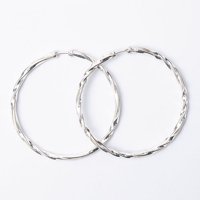 La Garza - Aros Mujer Plata Argolla Perfiladas Grande