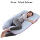 thumbnail image 5 of Almohada para embarazadas, almohada en forma de U desmontable y lavable, cojín grande, almohada de cintura, 5 of 5