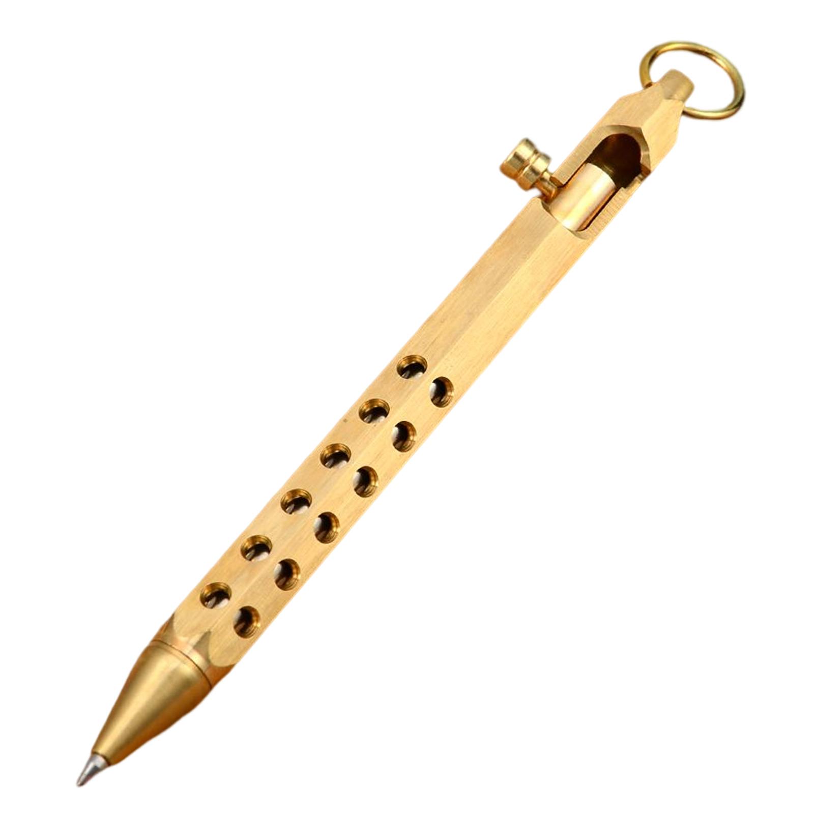 Bothyi - Bolígrafo Bolígrafo De Escritura Portátil Bolígrafo Edc Para Colección De Negocios Latón Escolar