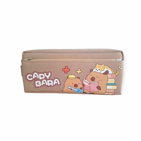 Estuche Para Lapices Diseño Capibara Color Café