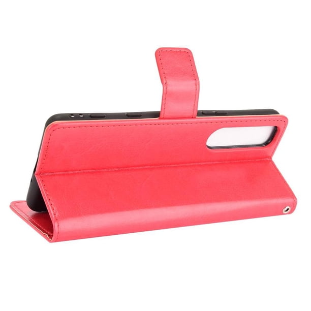 Funda tipo libro para Sony Xperia 5 III, cartera todo‑en‑uno, funda multifuncional con tarjetero y correa de muñeca desmontable