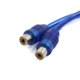 thumbnail image 3 of REGALWOVEN 2 piezas macho a 2 hembras RCA divisor de audio para amplificador de coche adaptador cable Y color azul, 3 of 3